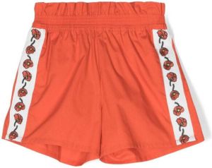 Kenzo Kids Shorts met geborduurde rozen Oranje