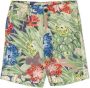 Kenzo Kids Shorts met bloe print Groen - Thumbnail 1