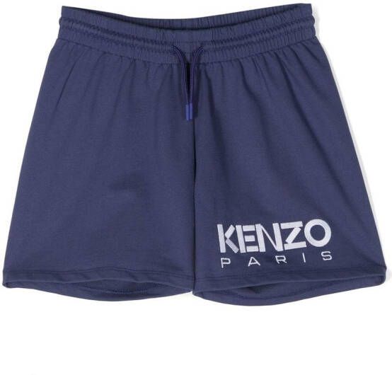 Kenzo Kids Shorts met logoprint Blauw