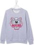 Kenzo Kids Sweater met geborduurd logo Grijs - Thumbnail 2