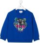 Kenzo Kids Sweater met geborduurde tijgerkop Blauw - Thumbnail 1