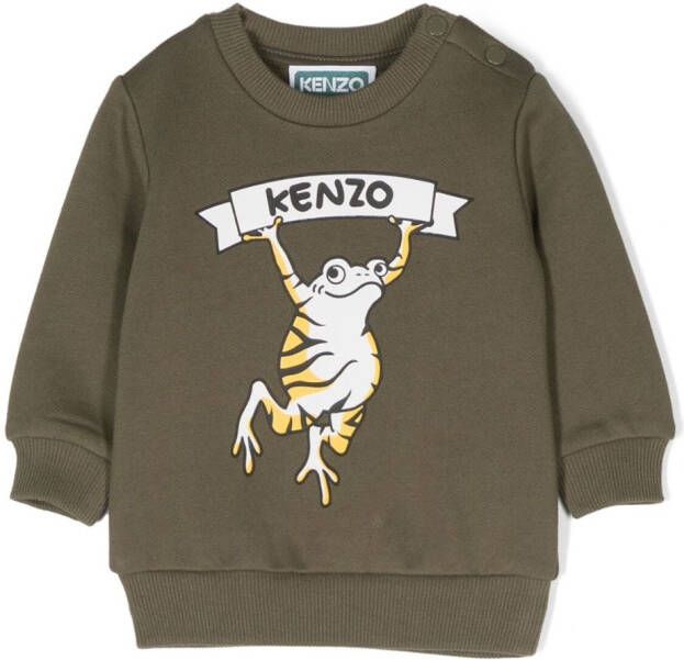 Kenzo Kids Sweater met logoprint Groen