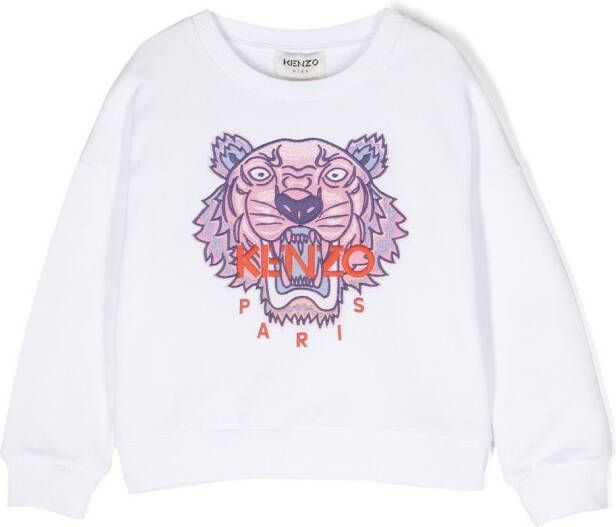 Kenzo Kids Sweater met logoprint Wit