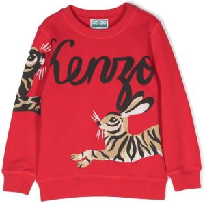 Kenzo Kids Sweater met print Rood