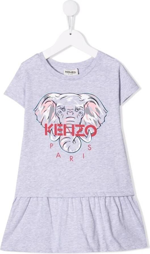 Kenzo Kids T-shirt met logo Grijs