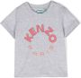 Kenzo Kids T-shirt met logoprint Grijs - Thumbnail 1