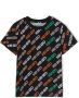 Kenzo Kids T-shirt met logoprint Zwart - Thumbnail 1