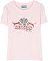 Kenzo Kids T-shirt met olifantprint Roze - Thumbnail 1