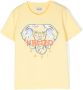 Kenzo Kids T-shirt met print Geel - Thumbnail 1
