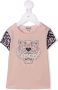 Kenzo Kids T-shirt met tijgerkop Roze - Thumbnail 1