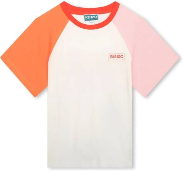 Kenzo Kids T-shirt van biologisch katoen met logoprint Wit