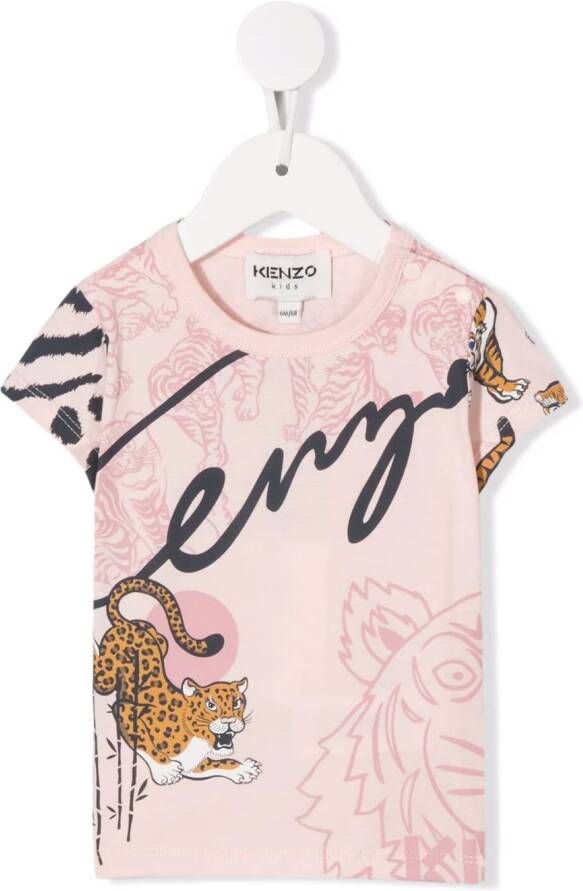 Kenzo Kids T-shirt van biologisch katoen Roze