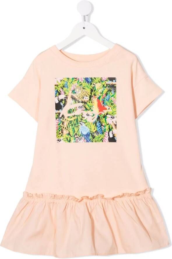 Kenzo Kids T-shirtjurk met print Roze