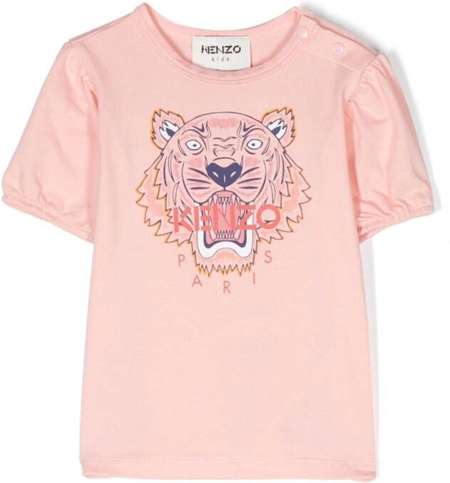 Kenzo Kids T-shirt met tijgerprint Roze