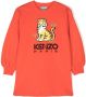 Kenzo Kids Sweaterjurk met logoprint Rood - Thumbnail 1