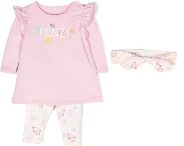 Kenzo Kids Top broek en haarband Roze