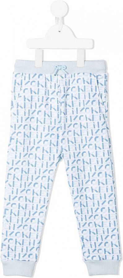 Kenzo Kids Trainingsbroek met logoprint Blauw