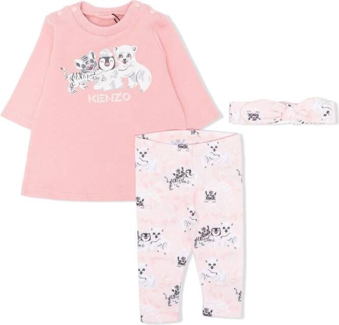 Kenzo Kids Trainingspak met print Roze