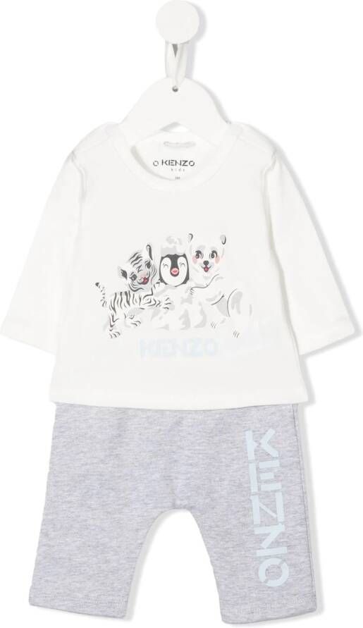 Kenzo Kids Trainingspak met logoprint Grijs