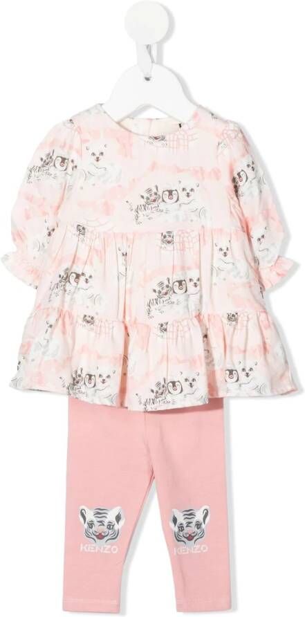 Kenzo Kids Trainingspak met print Roze