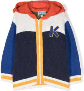Kenzo Kids Vest met geborduurd logo Blauw