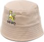 Kenzo Kids Vissershoed met logoprint Beige - Thumbnail 1
