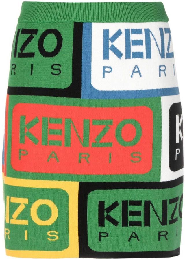 Kenzo Mini-rok met logoprint Groen