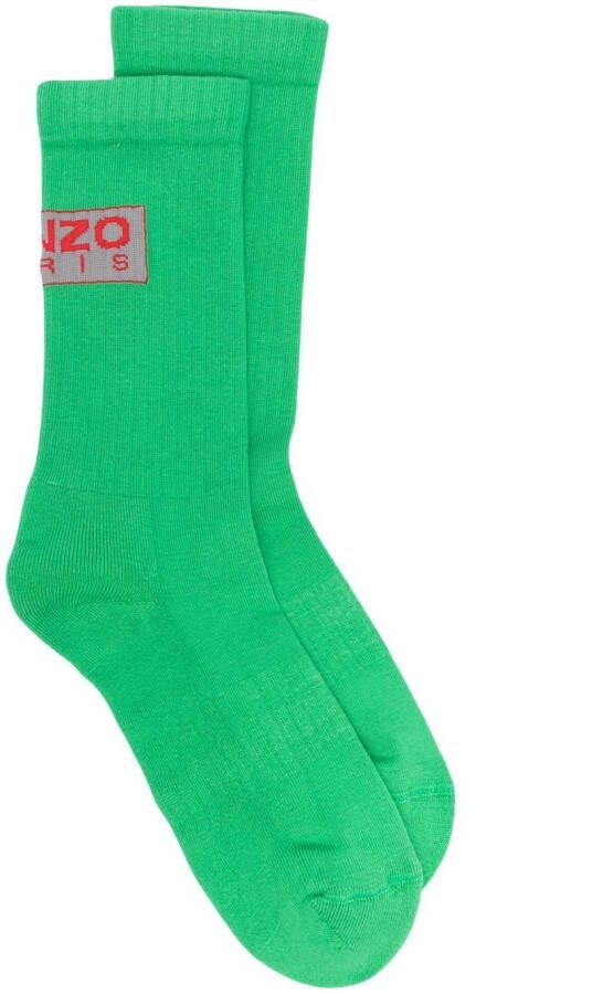Kenzo Sokken met geborduurd logo Groen