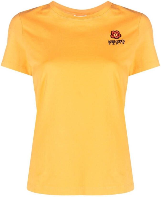 Kenzo T-shirt met geborduurd logo Oranje