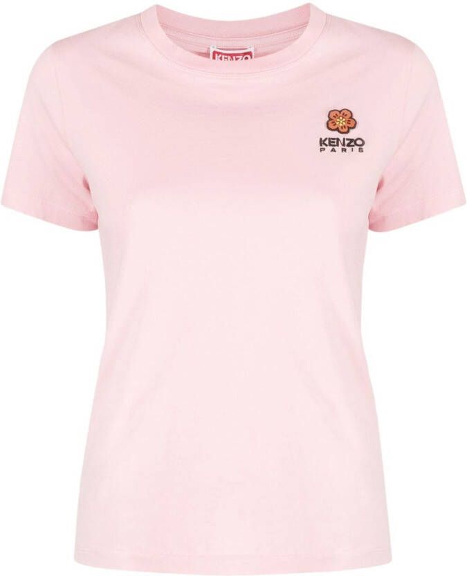 Kenzo T-shirt met geborduurd logo Roze