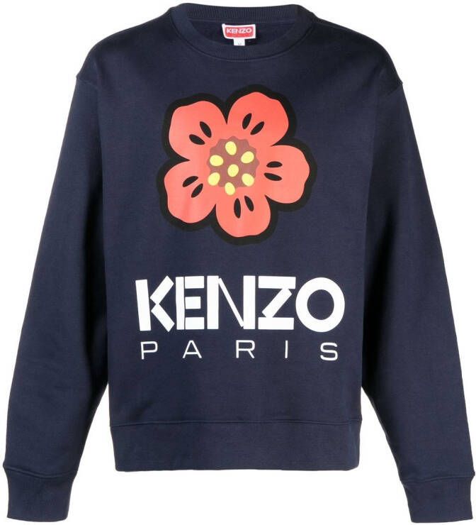 Kenzo Sweater met grafische print Blauw