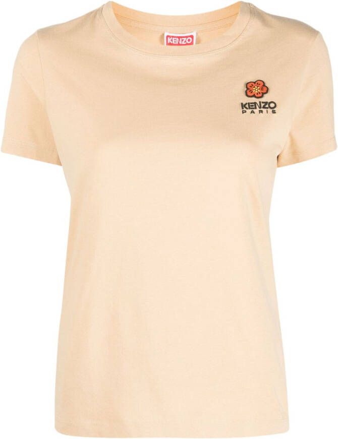Kenzo T-shirt met logopatch Beige