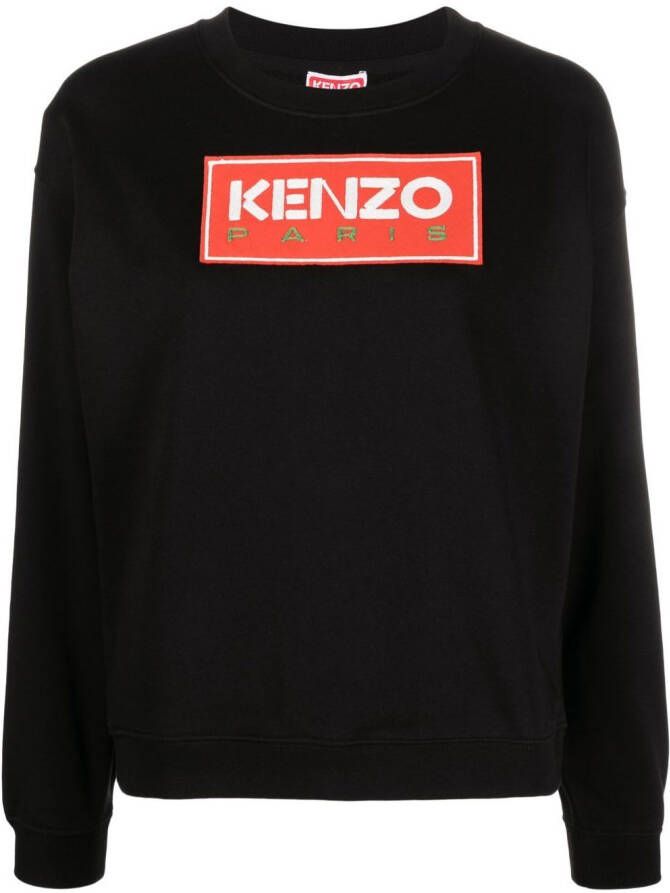 Kenzo Sweater met logopatch Zwart