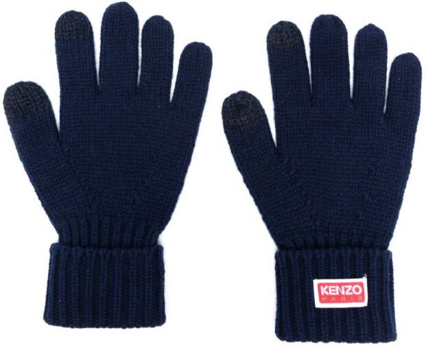 Kenzo Handschoenen met logopatch Blauw