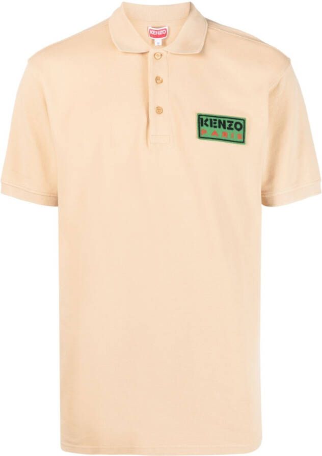 Kenzo Poloshirt met logopatch Beige