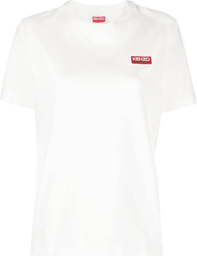 Kenzo logo-appliqué cotton T-shirt Wit