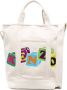 Kenzo Shopper met logopatch Beige - Thumbnail 1