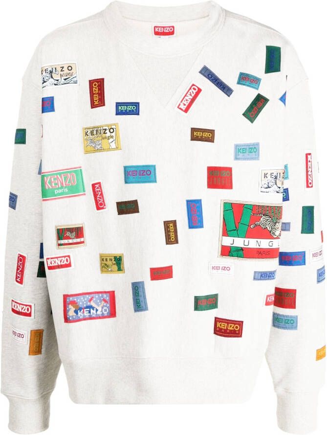 Kenzo Sweater met logopatch Beige