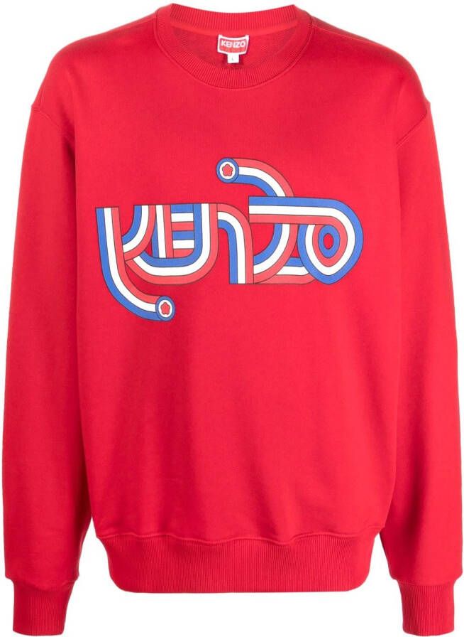Kenzo Sweater met logoprint Rood