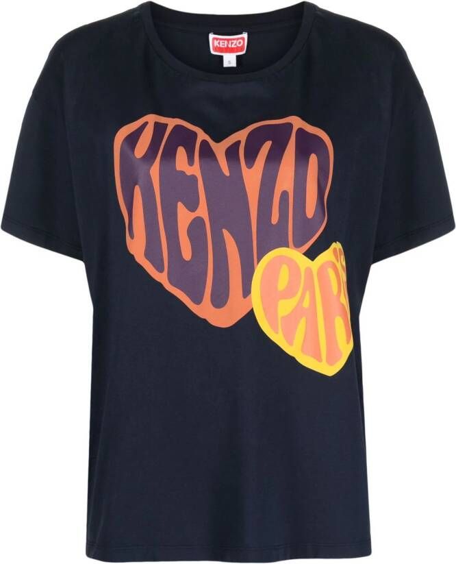 Kenzo T-shirt met logoprint Blauw