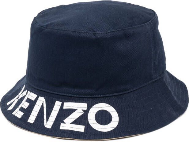 Kenzo Vissershoed met logoprint Blauw