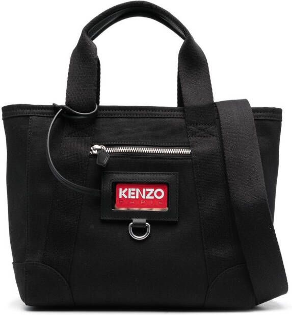 Kenzo Shopper met logo Zwart