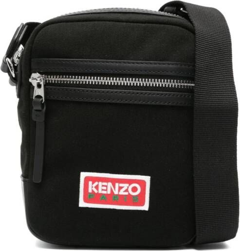 Kenzo Messengertas met logopatch Zwart