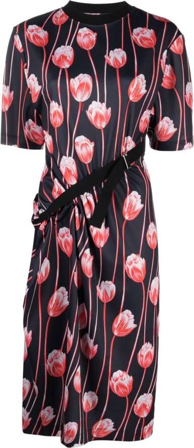 Kenzo Midi-jurk met ceintuur Zwart