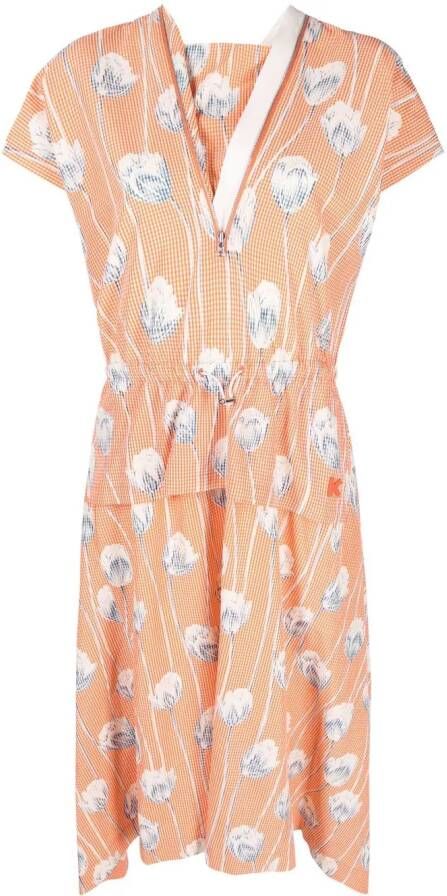 Kenzo Midi-jurk met gingham ruit Oranje