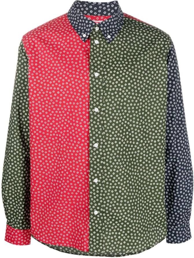 Kenzo Overhemd met colourblocking Groen