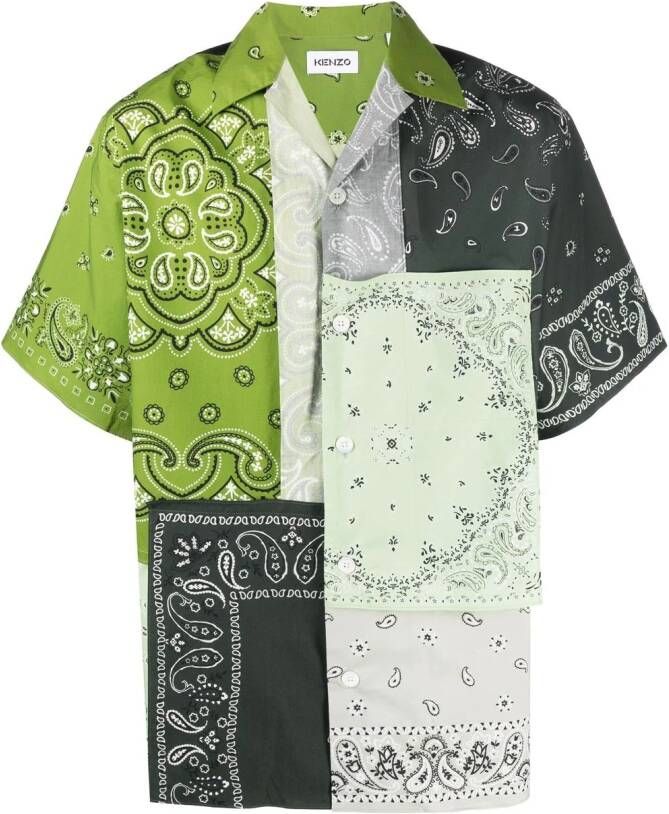 Kenzo Overhemd met patchwork Groen
