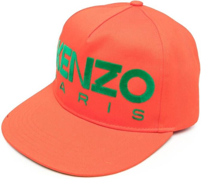 Kenzo Pet met geborduurd logo Oranje