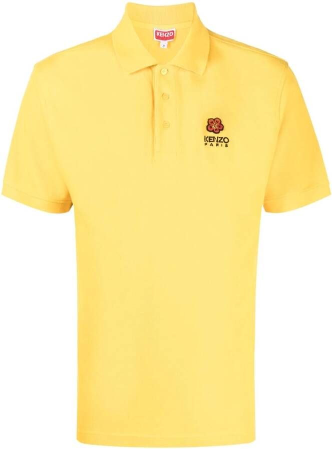 Kenzo Poloshirt met geborduurd logo Geel