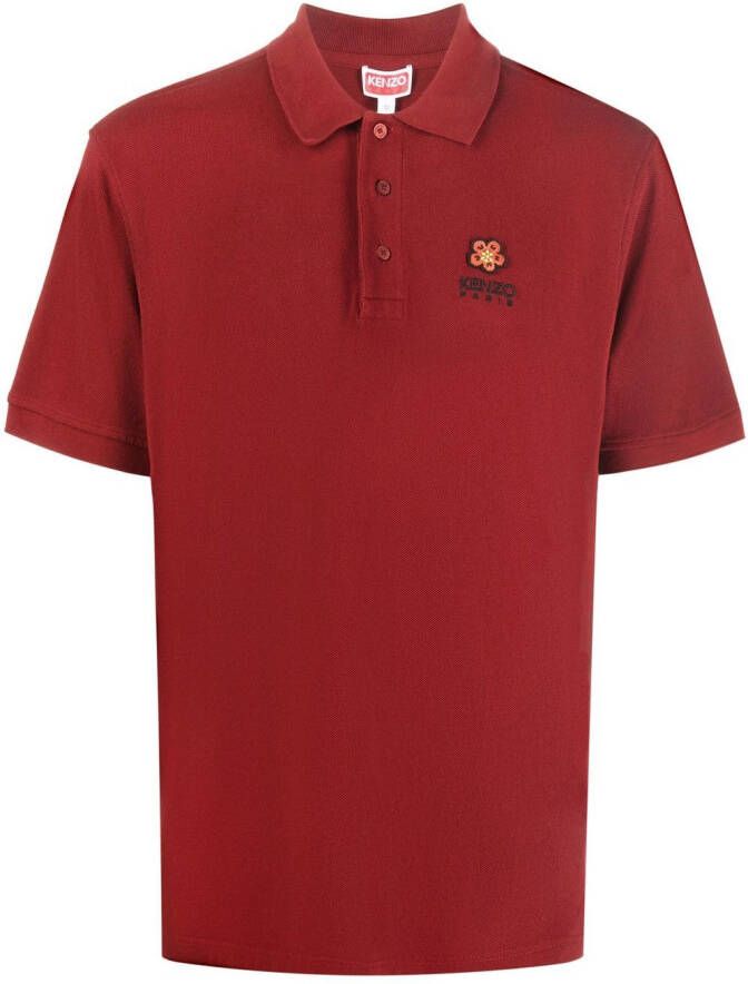 Kenzo Poloshirt met geborduurd logo Rood